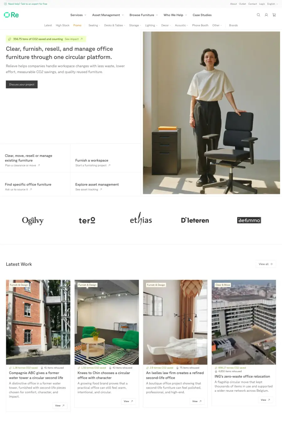 Clear, furnish, resell and manage office furniture preview
